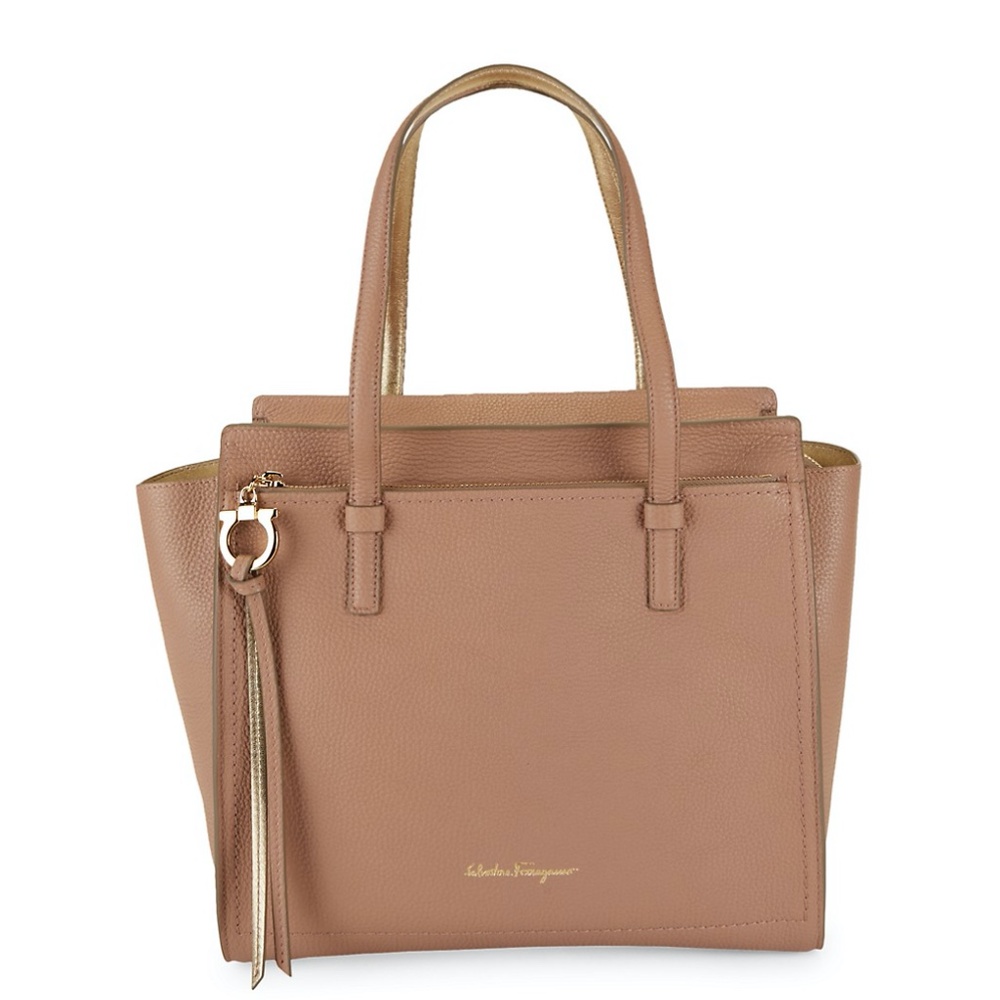 Salvator Ferragamo Amy Pebbled Leather tote